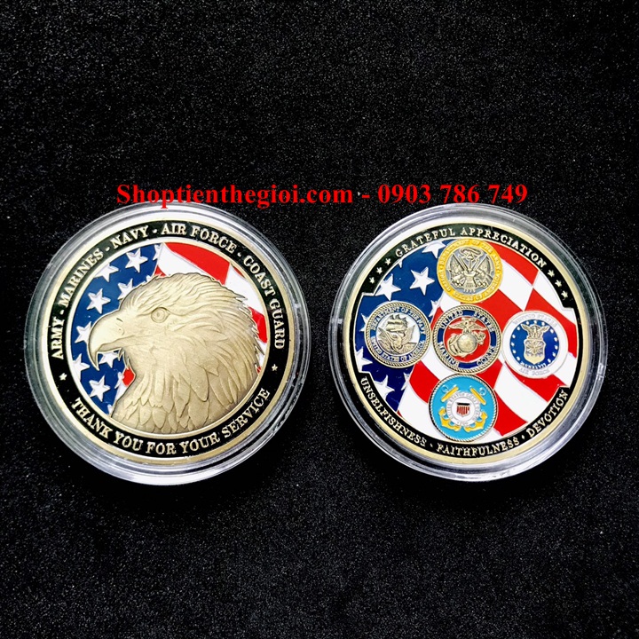 Xu Huy Hiệu 5 Binh Chủng Quân Lực Mỹ - SP005283 